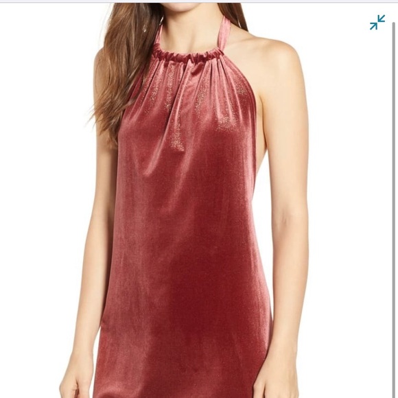 Bishop + Young Glittering Halter Dress - Picture 1 of 3